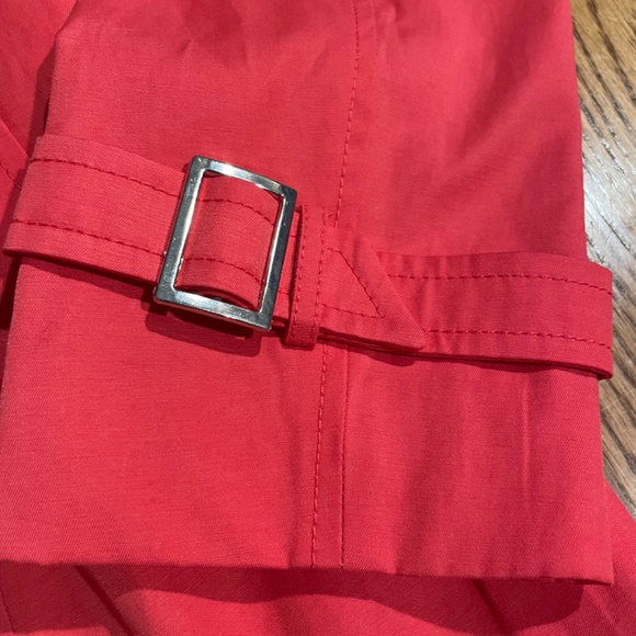 NWT Express short trench coat, coral, size M - Picture 5 of 14